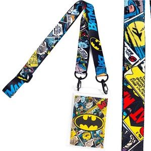 NWT DC Comics Officially Licensed Batman Printed ID Lanyard or Mask Holder